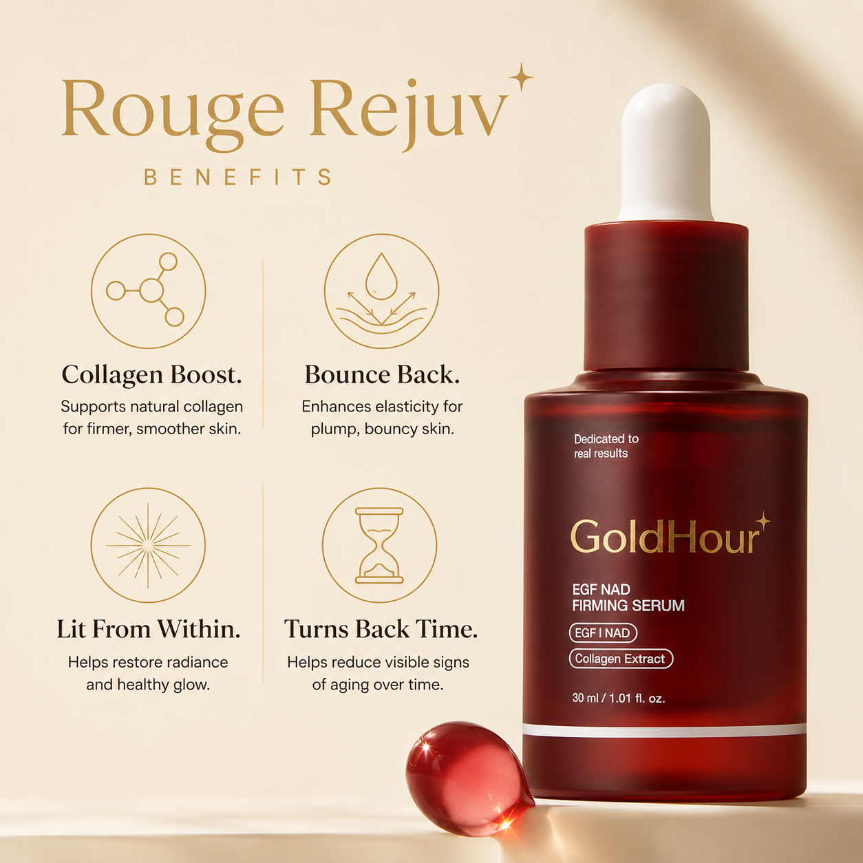 Rouge Rejuv EGF + NAD Firming Serum