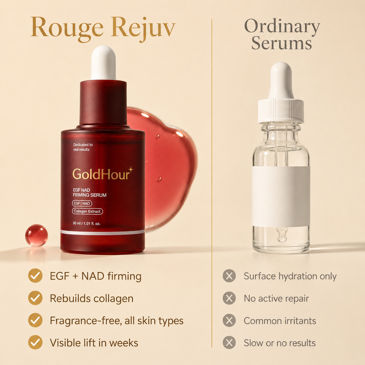 Rouge Rejuv EGF + NAD Firming Serum
